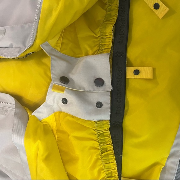 Special Blend Women's Liberty Snowboard Jacket Size Medium Cream Yellow Teal - Picture 11 of 16